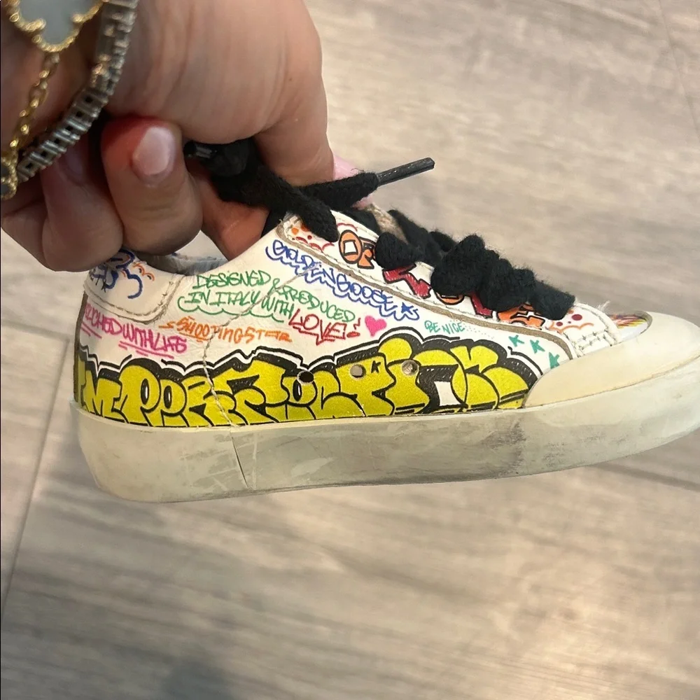 Golden Goose Baby Graffiti Sneakers Sz 20